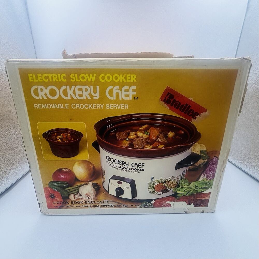 Vintage Electric Slow Cooker - Crockery Slow Cooker - 5.5 Quart -